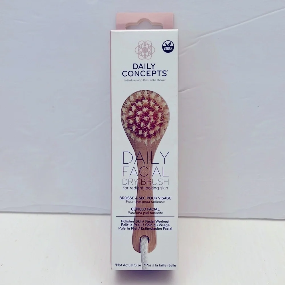 New Daily Concepts Daily Facial Dry Brush For Radiant Looking Skin Vegan